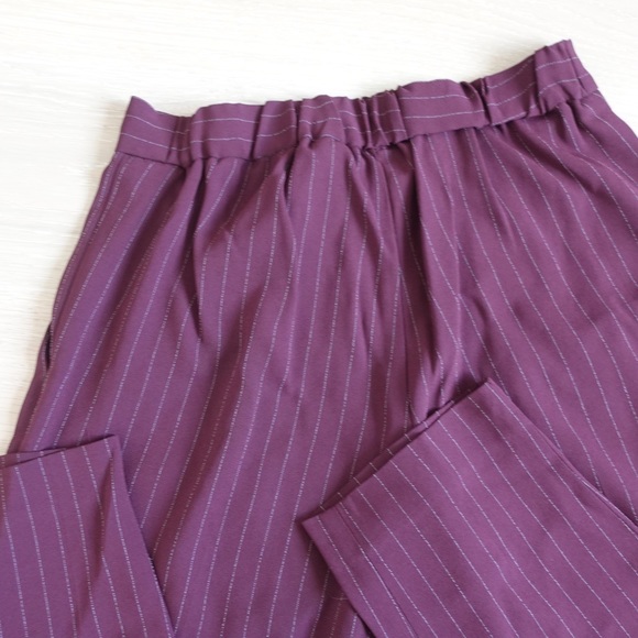 Babaton Modesto Maroon Striped Trouser in size 4 - Picture 9 of 10